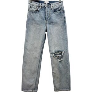 RE/DONE High Rise 90's Ankle‎ Crop Jeans Lived Light Wash Straight Leg 26